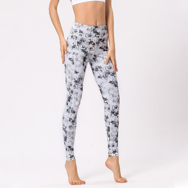 Pantalon imprimé coloré Buddha Stones Leggings de sport pour exercices de fitness Pantalons de yoga pour femmes