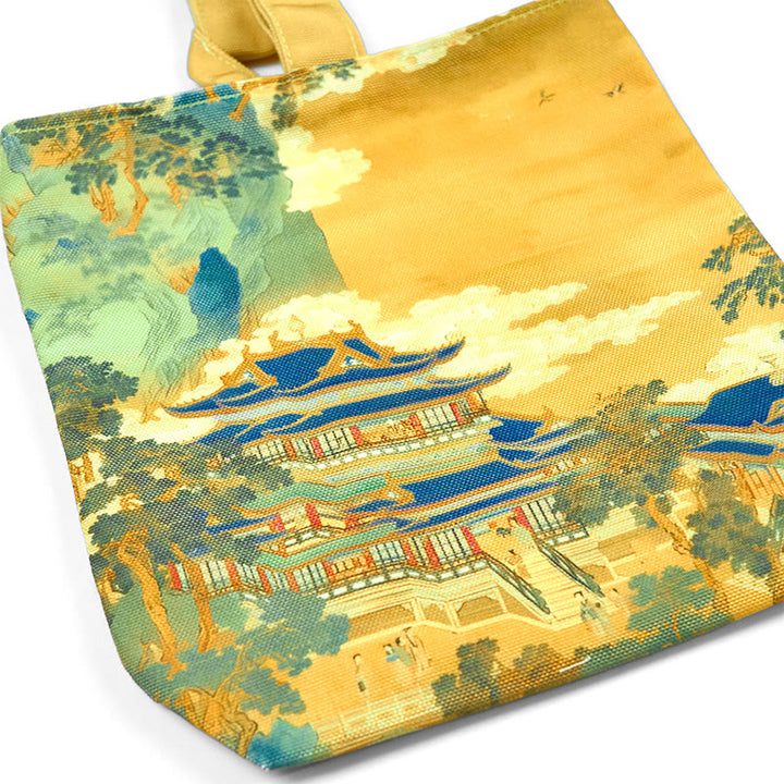 Sac à main en toile Buddha Stones Immortal Pavilions Roses - image 1