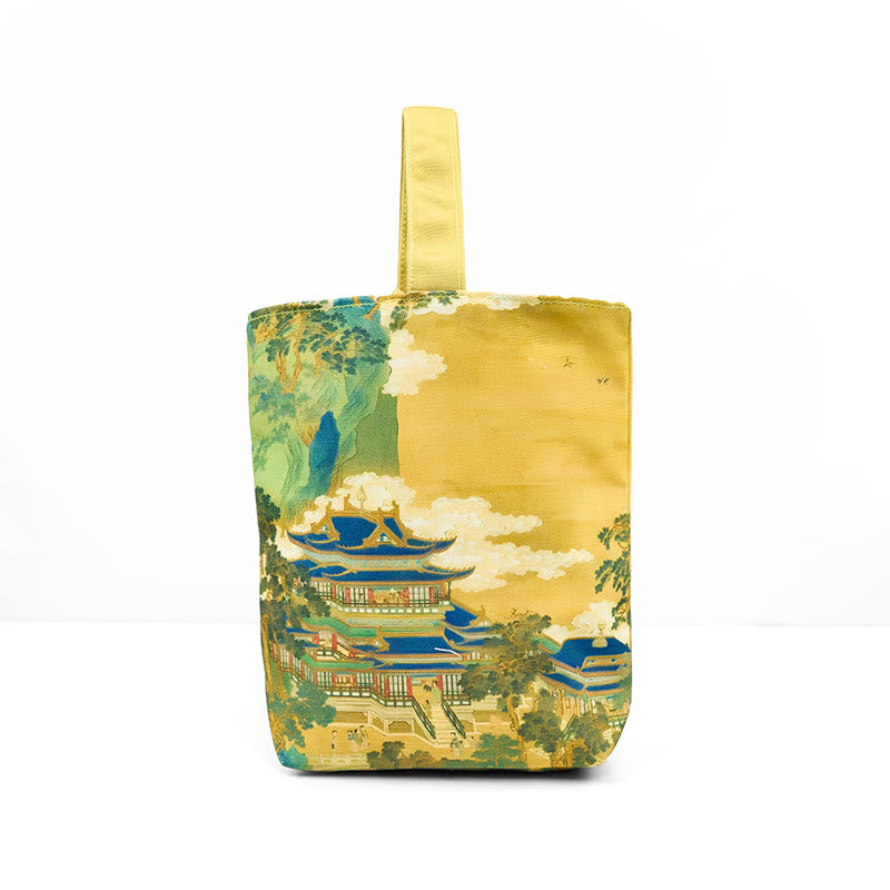 Sac à main en toile Buddha Stones Immortal Pavilions Roses - image 2