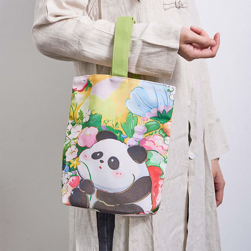 Sac à main en toile Buddha Stones Panda Orchid Loquat - image 1