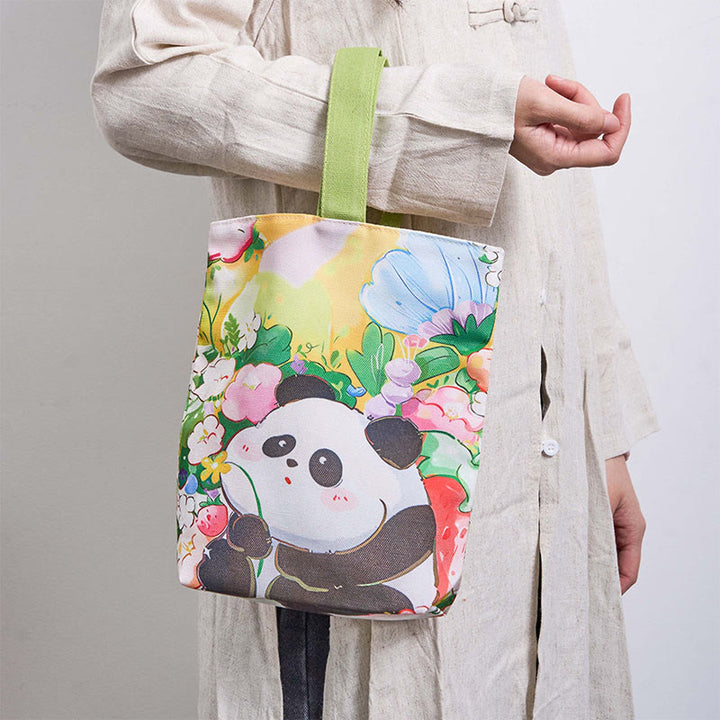 Sac à main en toile Buddha Stones Panda Orchid Loquat - image 1