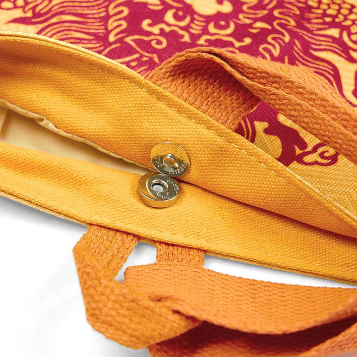 Sac à main en toile avec Buddha Stones et dragon chinois