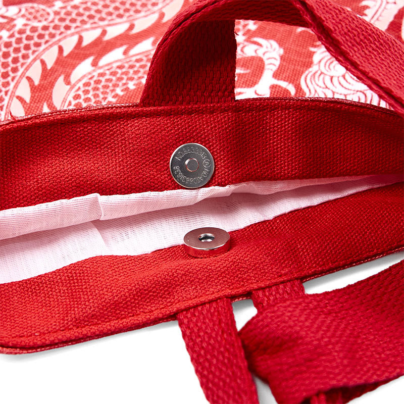 Sac à main en toile avec Buddha Stones et dragon chinois