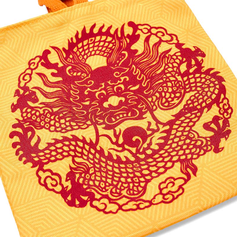 Sac à main en toile avec Buddha Stones et dragon chinois