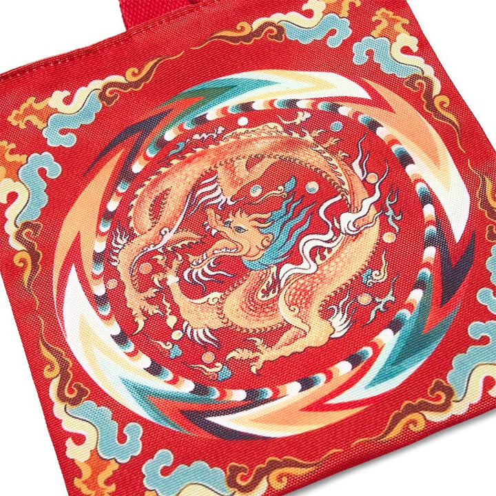 Sac à main en toile avec Buddha Stones et dragon chinois