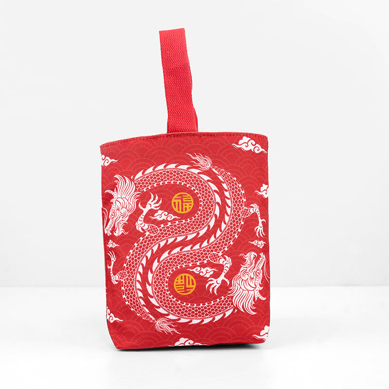 Sac à main en toile avec Buddha Stones et dragon chinois