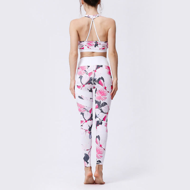 Leggings taille haute pour femme, imprimé Buddha Stones, pétales de fleurs, feuilles, sport, exercice, fitness, yoga - image 10