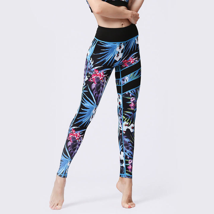 Leggings taille haute pour femme, imprimé Buddha Stones, pétales de fleurs, feuilles, sport, exercice, fitness, yoga - image 23