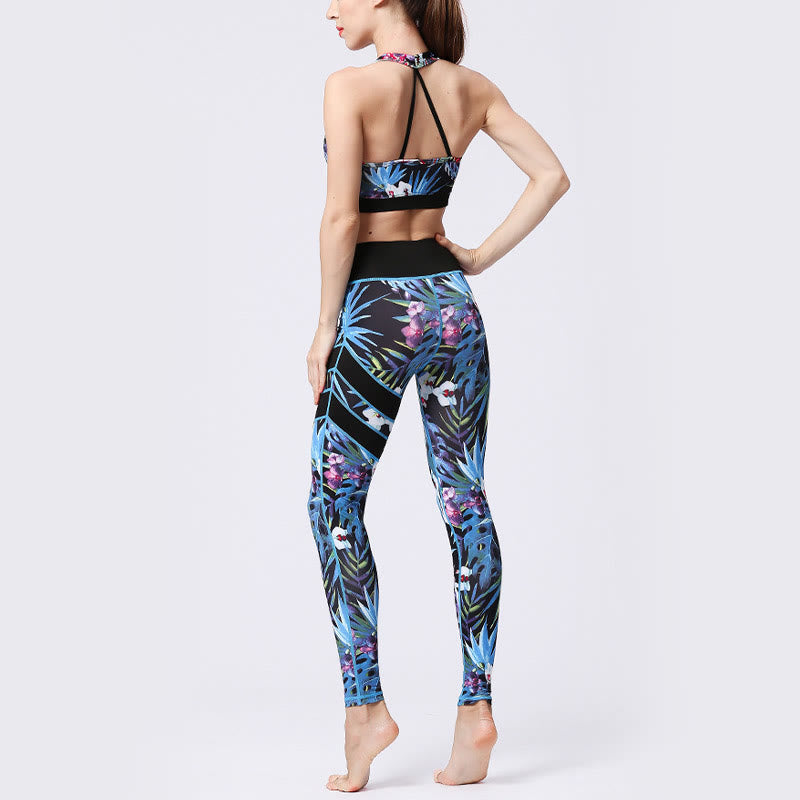Leggings taille haute pour femme, imprimé Buddha Stones, pétales de fleurs, feuilles, sport, exercice, fitness, yoga - image 24