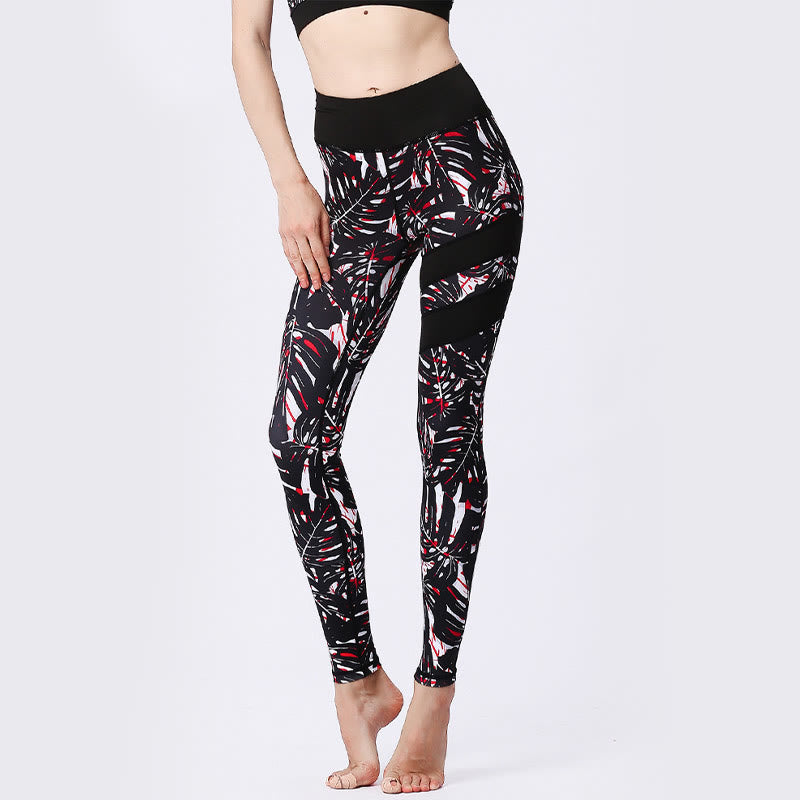 Leggings taille haute pour femme, imprimé Buddha Stones, pétales de fleurs, feuilles, sport, exercice, fitness, yoga - image 27