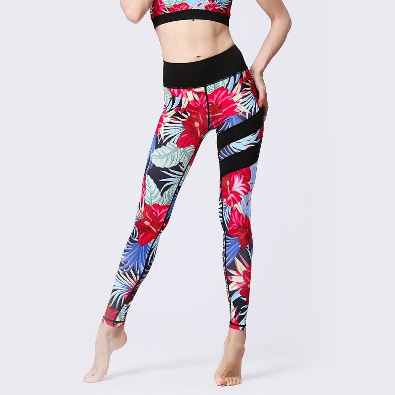 Leggings taille haute pour femme, imprimé Buddha Stones, pétales de fleurs, feuilles, sport, exercice, fitness, yoga - image 31