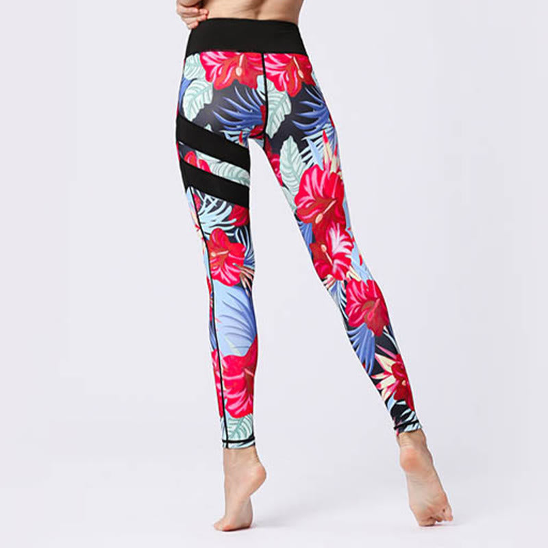 Leggings taille haute pour femme, imprimé Buddha Stones, pétales de fleurs, feuilles, sport, exercice, fitness, yoga - image 32