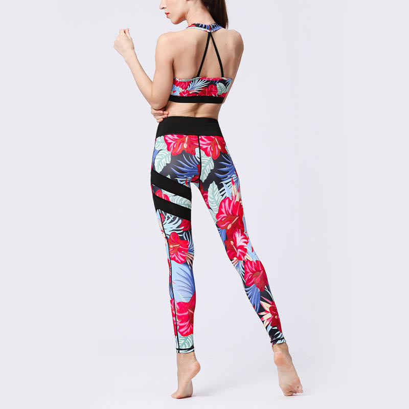 Leggings taille haute pour femme, imprimé Buddha Stones, pétales de fleurs, feuilles, sport, exercice, fitness, yoga - image 34