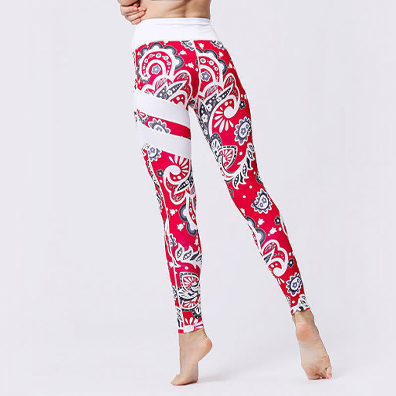 Leggings taille haute pour femme, imprimé Buddha Stones, pétales de fleurs, feuilles, sport, exercice, fitness, yoga - image 37