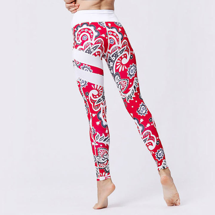 Leggings taille haute pour femme, imprimé Buddha Stones, pétales de fleurs, feuilles, sport, exercice, fitness, yoga - image 37