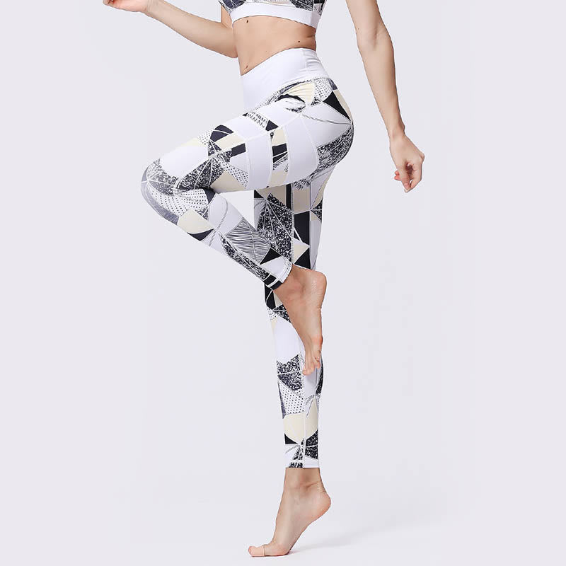 Leggings taille haute pour femme, imprimé Buddha Stones, pétales de fleurs, feuilles, sport, exercice, fitness, yoga - image 44
