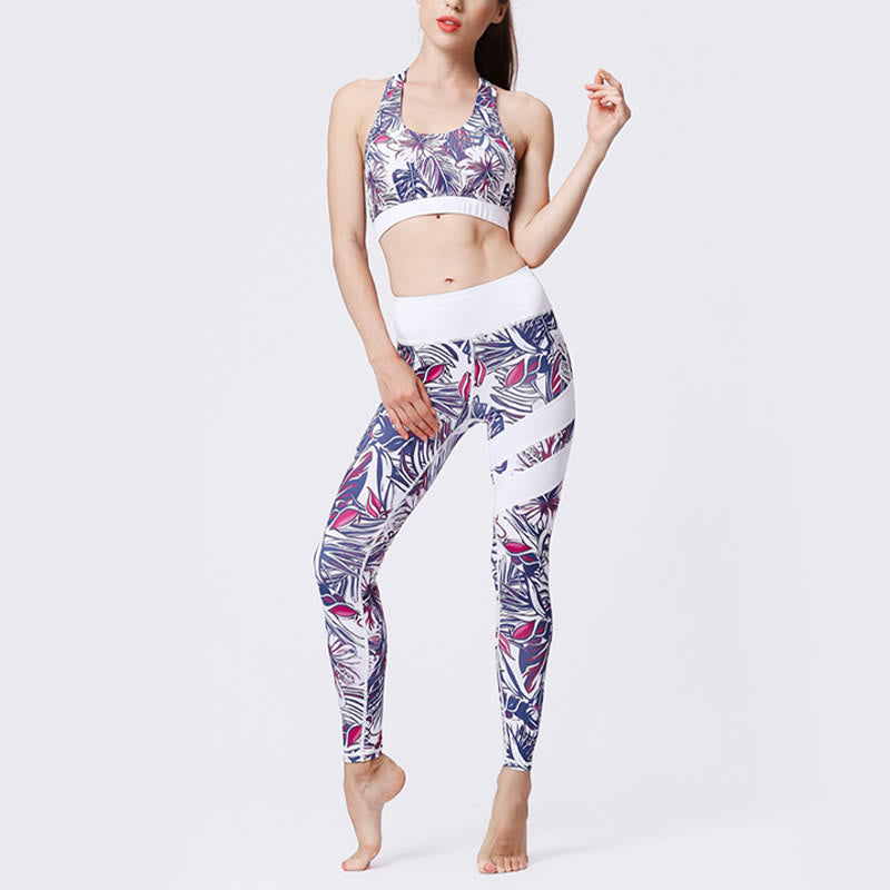 Leggings taille haute pour femme, imprimé Buddha Stones, pétales de fleurs, feuilles, sport, exercice, fitness, yoga - image 49