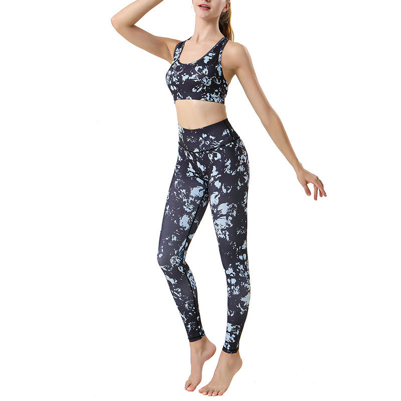 Leggings taille haute pour femme, imprimé feuilles d'érable, Buddha Stones, taches, exercices sportifs, fitness, pantalons de yoga - image 3