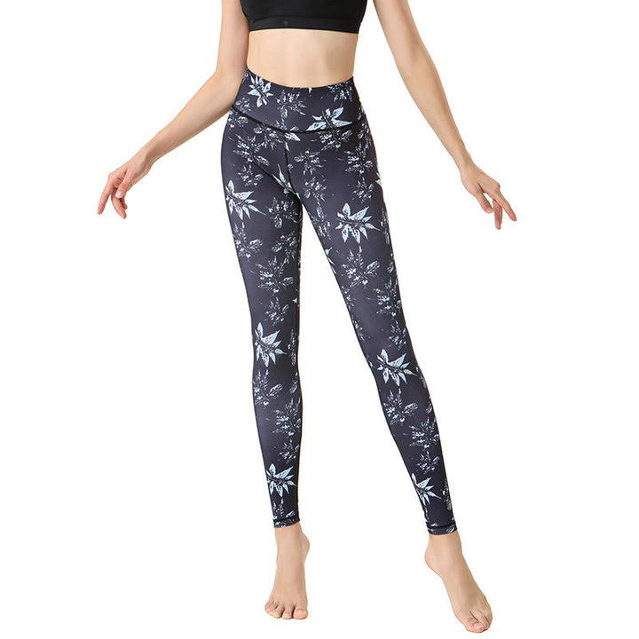 Leggings taille haute pour femme, imprimé feuilles d'érable, Buddha Stones, taches, exercices sportifs, fitness, pantalons de yoga - image 5