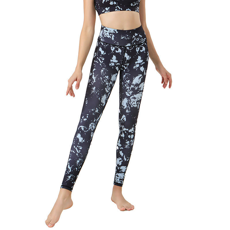 Leggings taille haute pour femme, imprimé feuilles d'érable, Buddha Stones, taches, exercices sportifs, fitness, pantalons de yoga - image 1