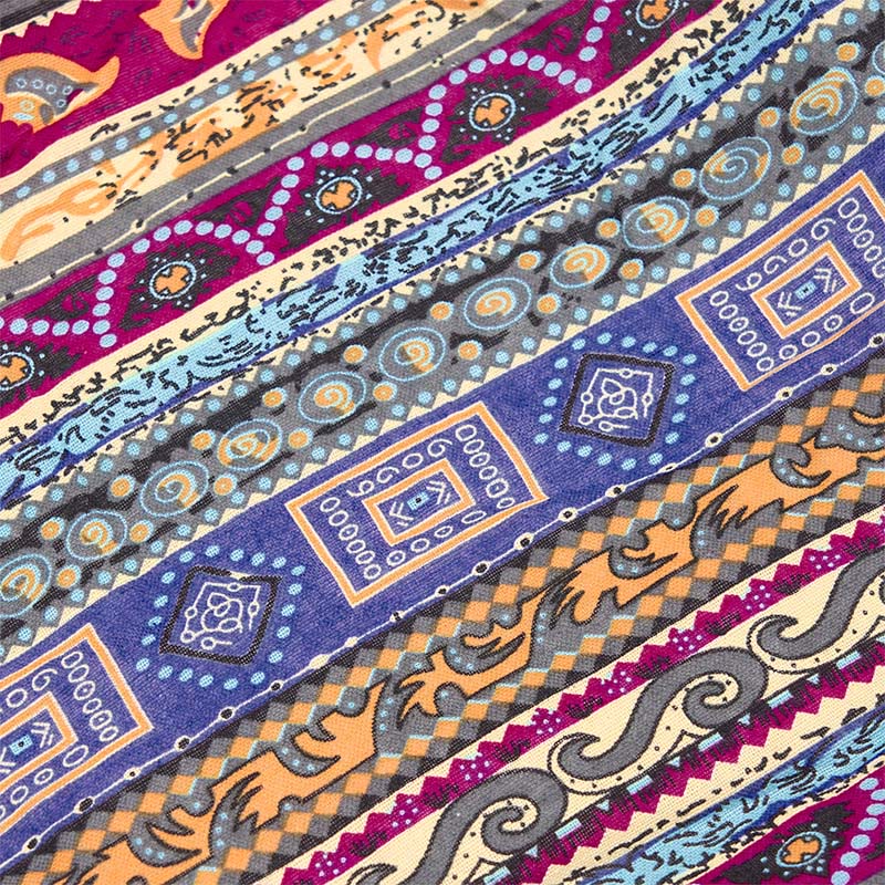 Sac à bandoulière en coton à rayures colorées avec Buddha Stones