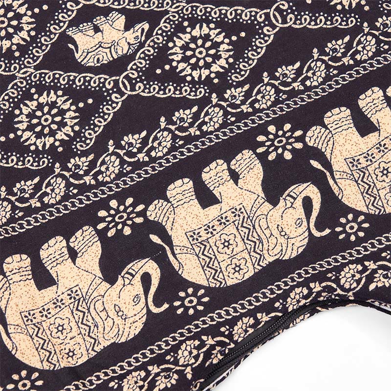 Sac à bandoulière en coton à rayures éléphant Buddha Stones