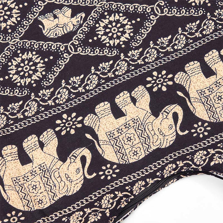 Sac à bandoulière en coton à rayures éléphant Buddha Stones