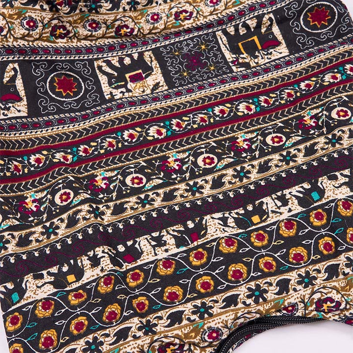 Sac à bandoulière en coton à rayures éléphant Buddha Stones