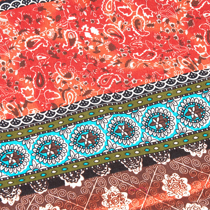 Sac à bandoulière en coton à rayures colorées avec Buddha Stones - image 10