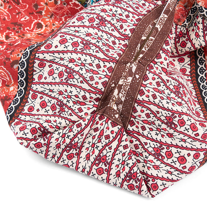Sac à bandoulière en coton à rayures colorées avec Buddha Stones
