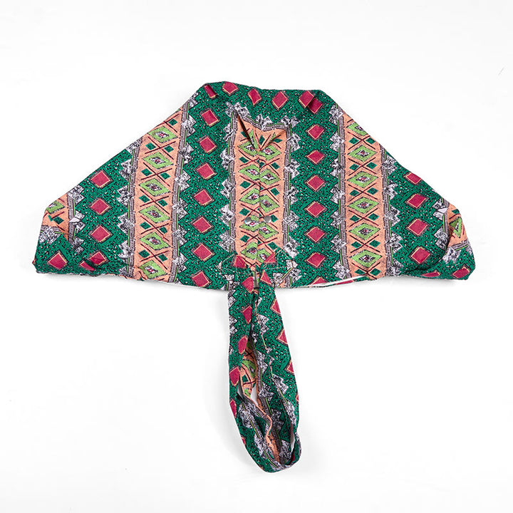 Sac à bandoulière en coton à rayures colorées avec Buddha Stones