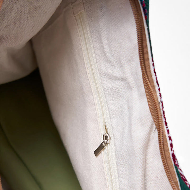 Sac à bandoulière en coton à rayures géométriques colorées avec Buddha Stones