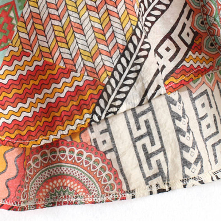 Chemise à demi-boutons à motif géométrique mandala Buddha Stones pour femme - image 17