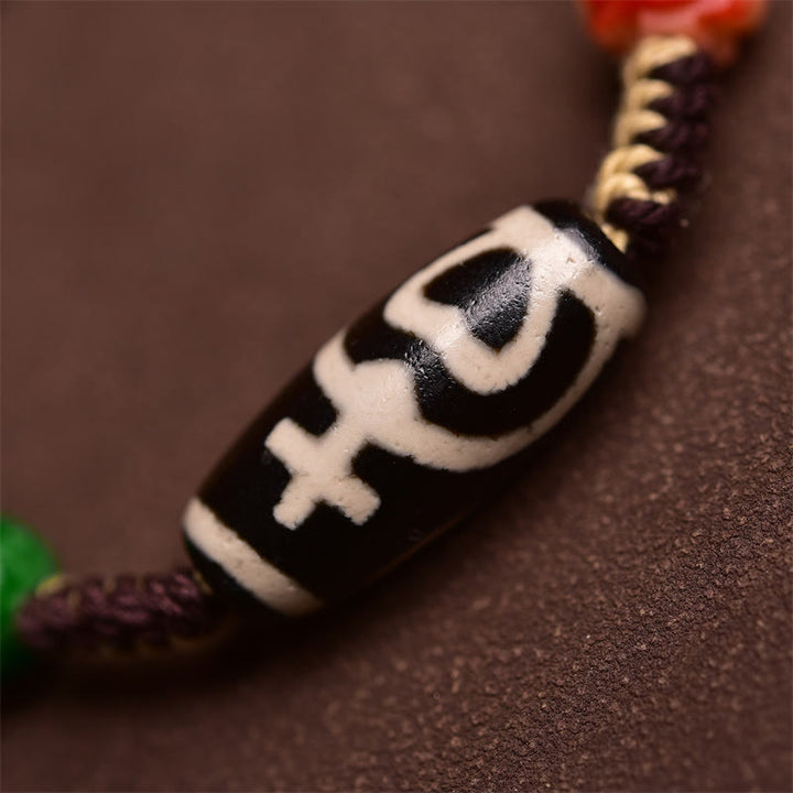 Bracelet en corde tressée fait main avec Buddha Stones