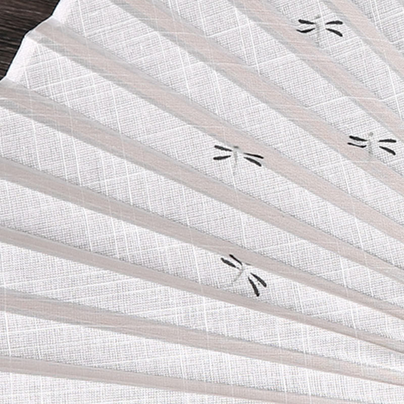 Buddha Stones pliable en coton et lin avec personnages chinois en forme de libellule dorée, 22 cm