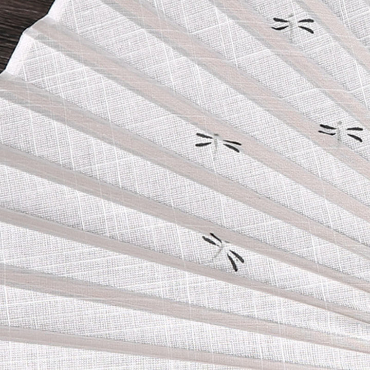 Buddha Stones pliable en coton et lin avec personnages chinois en forme de libellule dorée, 22 cm