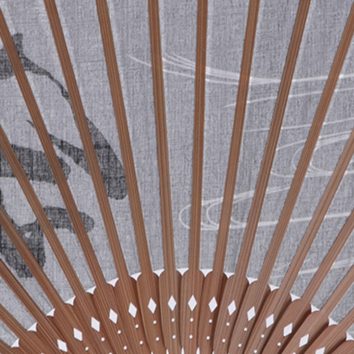 Buddha Stones pliable en coton et lin avec personnages chinois en forme de libellule dorée, 22 cm