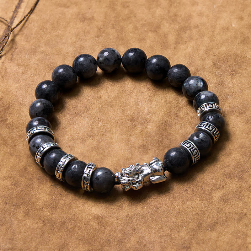 Bracelet de puissance PiXiu en pierres noires scintillantes de Buddha Stones