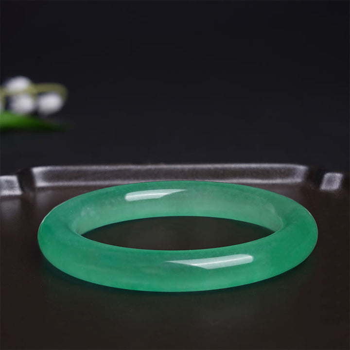 Bracelet de prospérité en jade naturel Buddha Stones