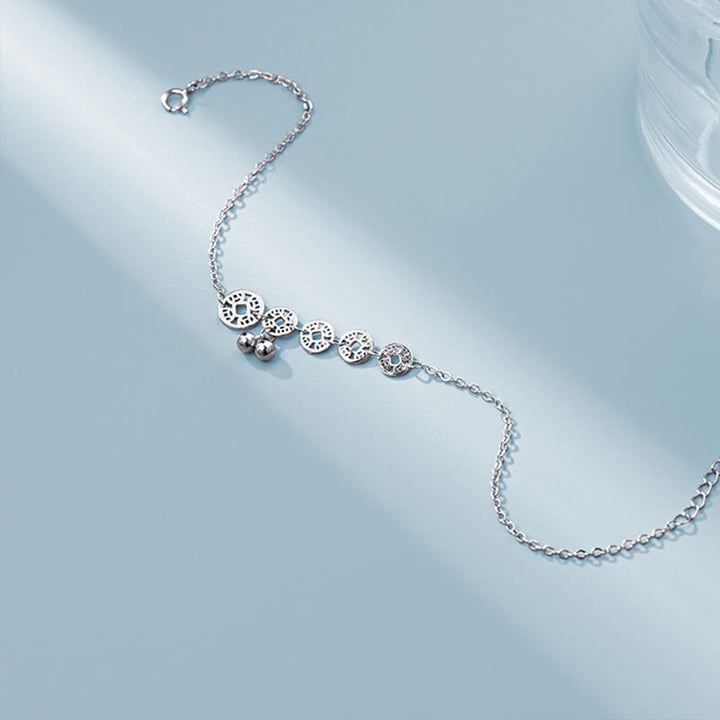 Buddha Stones Argent sterling 925 Pièces de cuivre Cloches Protection Bracelet de cheville en métal - image 6