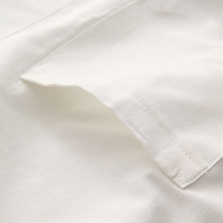 Chemise en coton à manches courtes et poches pour homme avec boutons de grenouille et Buddha Stones - image 8