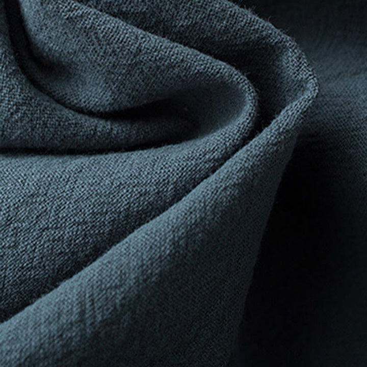 Costume Tang traditionnel à boutons de grenouille Buddha Stones, haut à manches mi-longues en coton, pantalon, vêtements pour hommes - image 6