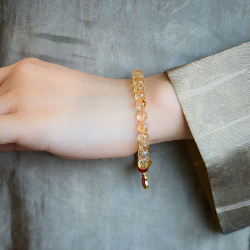 Bracelet de protection en Buddha Stones naturelle, agate rouge, calcédoine verte