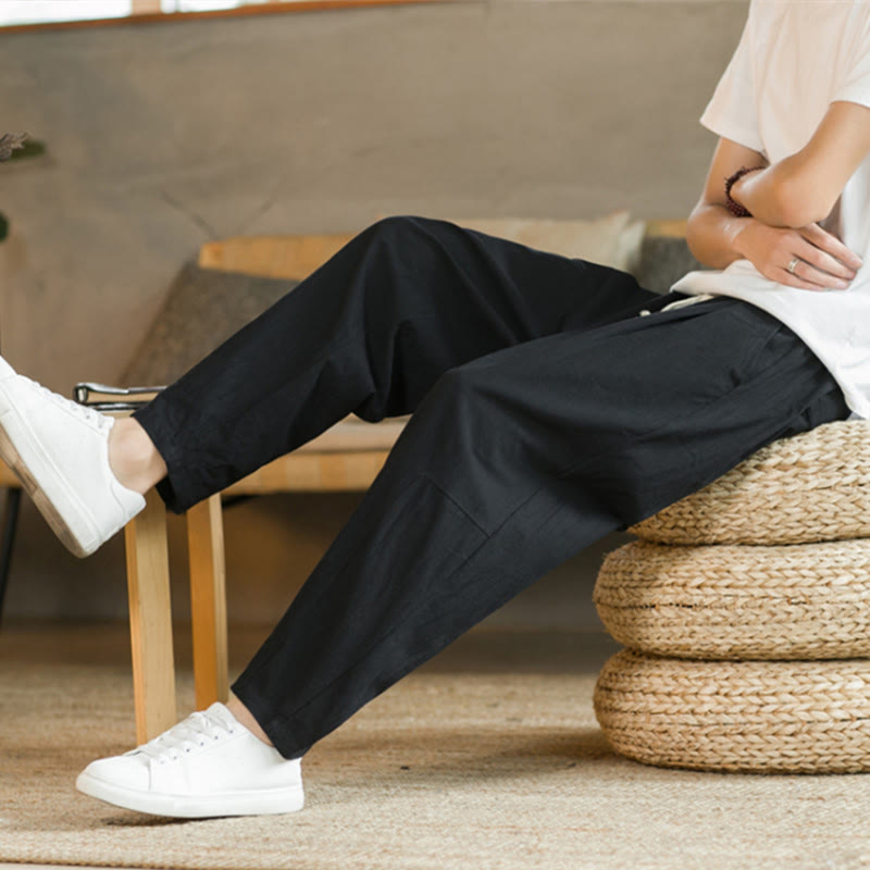 Pantalon d'été en coton avec poches Buddha Stones pour homme - image 12