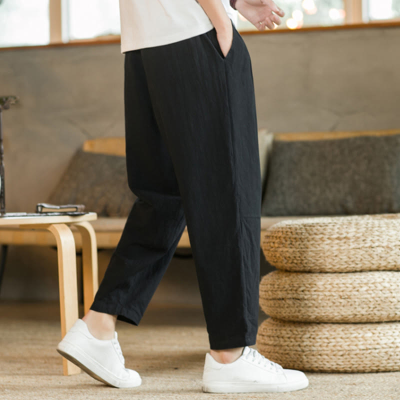 Pantalon d'été en coton avec poches Buddha Stones pour homme - image 11