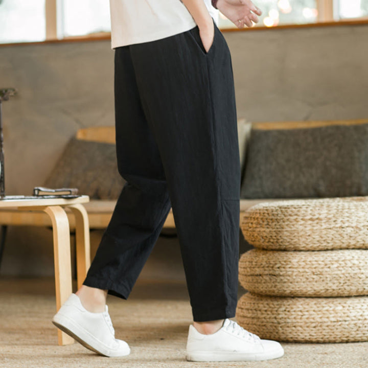 Pantalon d'été en coton avec poches Buddha Stones pour homme - image 12