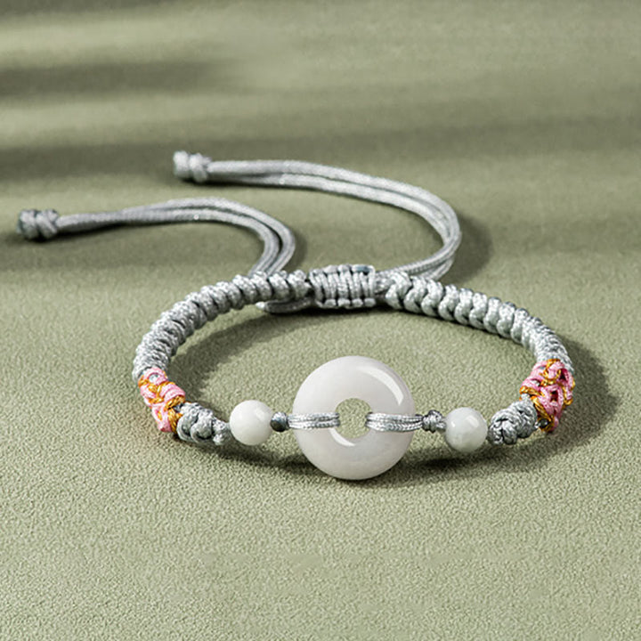 Bracelet en fil rouge Buddha Stones Jade Luck Abundance
