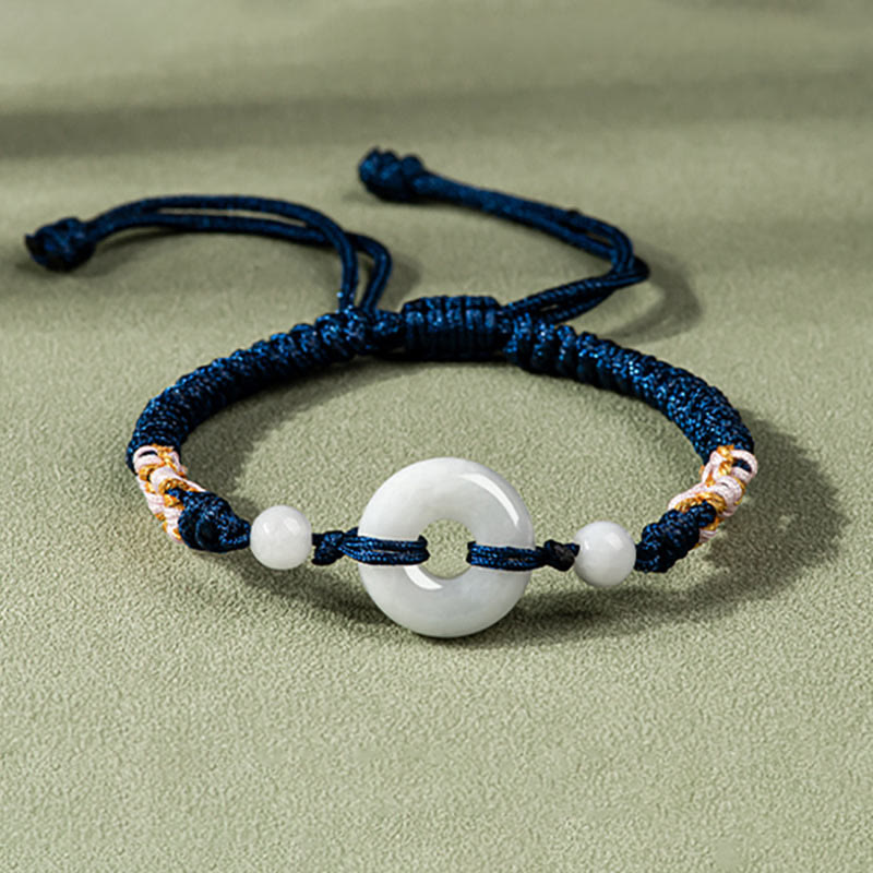 Bracelet en fil rouge Buddha Stones Jade Luck Abundance