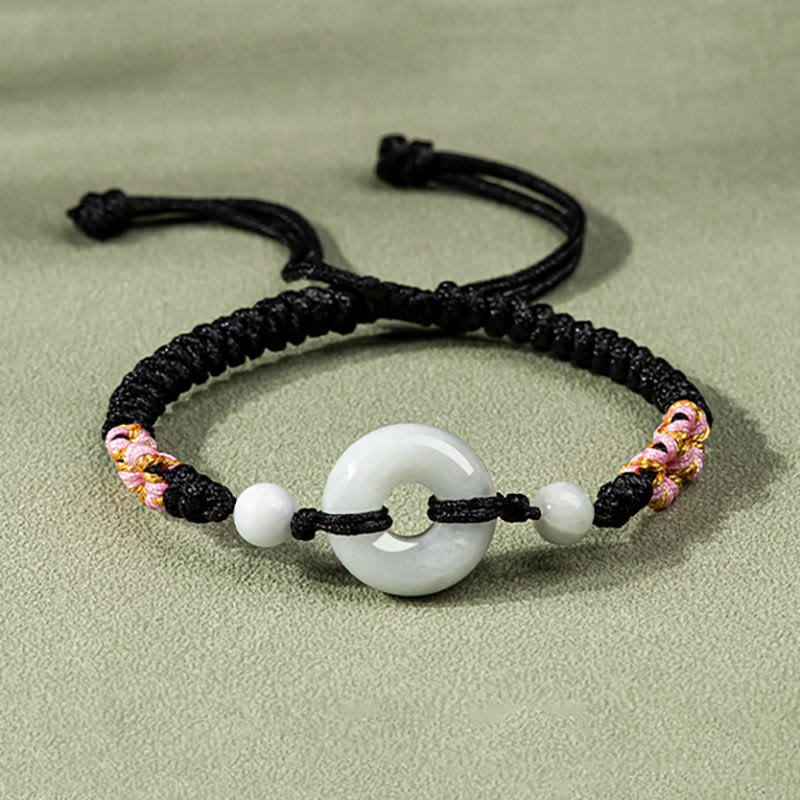 Bracelet en fil rouge Buddha Stones Jade Luck Abundance