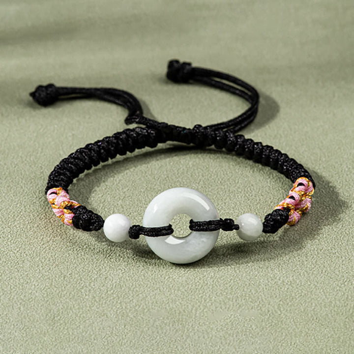 Bracelet en fil rouge Buddha Stones Jade Luck Abundance
